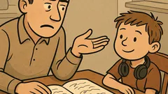 Dowcip: Ojciec przegląda zeszyt synka...