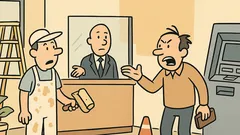 Dowcip: Wchodzi klient do banku w remoncie